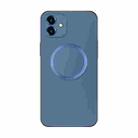 For iPhone 11 Electroplating AG Frosted Magsafe Phone Case(Sea Blue) - 1