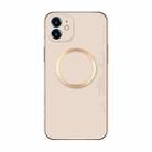 For iPhone 11 Electroplating AG Frosted Magsafe Phone Case(Gold) - 1