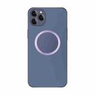 For iPhone 11 Pro Max Electroplating AG Frosted Magsafe Phone Case(Dark Purple) - 1