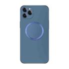 For iPhone 11 Pro Max Electroplating AG Frosted Magsafe Phone Case(Sea Blue) - 1