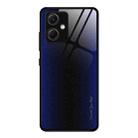 For Xiaomi Redmi Note 12 China Texture Gradient Glass TPU Phone Case(Dark Blue) - 1