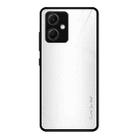For Xiaomi Redmi Note 12 China Texture Gradient Glass TPU Phone Case(White) - 1