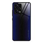 For Xiaomi Redmi Note 12 Pro 5G China Texture Gradient Glass TPU Phone Case(Dark Blue) - 1