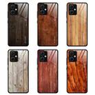 For Xiaomi Redmi Note 12 China Wood Grain Glass TPU Phone Case(Dark Brown) - 2