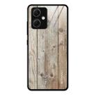 For Xiaomi Redmi Note 12 China Wood Grain Glass TPU Phone Case(Grey) - 1
