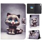 For iPad 10th Gen 10.9 2022 Electric Pressed Colored Drawing Smart Leather Tablet Case(Cat) - 1