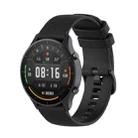 For Xiaomi Watch Color 22mm Small Plaid Texture Silicone Wrist Strap Watchband(Black) - 1