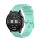 For Xiaomi Watch Color 22mm Small Plaid Texture Silicone Wrist Strap Watchband(Teal) - 1