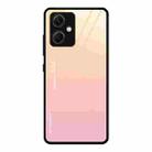 For Xiaomi Redmi Note 12 China Gradient Color Glass Phone Case(Yellow Pink) - 1