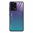 For Xiaomi Redmi Note 12 Pro 5G China Gradient Color Glass Phone Case(Aurora Blue) - 1