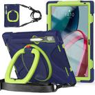 For Lenovo Pad Pro 2022 11.2 inch Silicone + PC Protective Tablet Case(Navy Blue Lime) - 1