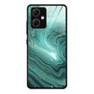 For Xiaomi Redmi Note 12 China Marble Pattern Glass Phone Case(Water Waves) - 1