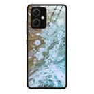 For Xiaomi Redmi Note 12 China Marble Pattern Glass Phone Case(Beach) - 1