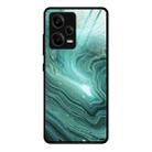 For Xiaomi Redmi Note 12 Pro 5G China Marble Pattern Glass Phone Case(Water Waves) - 1