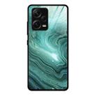 For Xiaomi Redmi Note 12 Pro+ China Marble Pattern Glass Phone Case(Water Waves) - 1