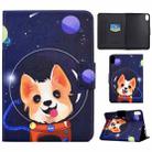For iPad 10th Gen 10.9 2022 Electric Pressed Colored Drawing Smart Leather Tablet Case(Space Dog) - 1