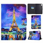 For iPad 10th Gen 10.9 2022 Electric Pressed Colored Drawing Smart Leather Tablet Case(Eiffel Tower) - 1