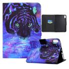 For iPad 10th Gen 10.9 2022 Electric Pressed Colored Drawing Smart Leather Tablet Case(Star Lion) - 1