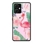 For Xiaomi Redmi Note 12 China Colorful Painted Glass Phone Case(Flamingo) - 1