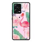 For Xiaomi Redmi Note 12 Pro+ China Colorful Painted Glass Phone Case(Flamingo) - 1