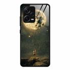 For Xiaomi Redmi Note 12 Pro+ China Colorful Painted Glass Phone Case(Moon) - 1