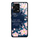 For Xiaomi Redmi Note 12 Pro+ China Colorful Painted Glass Phone Case(Flowers) - 1