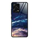 For Xiaomi Redmi Note 12 Pro+ China Colorful Painted Glass Phone Case(Starry Sky) - 1