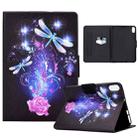 For iPad 10th Gen 10.9 2022 Electric Pressed Colored Drawing Smart Leather Tablet Case(Butterfly) - 1