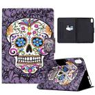 For iPad 10th Gen 10.9 2022 Electric Pressed Colored Drawing Smart Leather Tablet Case(Skull) - 1