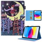 For iPad 10th Gen 10.9 2022 Colored Drawing Leather Smart Tablet Case(Catch Stars Girl) - 1