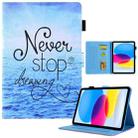 For iPad 10th Gen 10.9 2022 Colored Drawing Leather Smart Tablet Case(Never Stop) - 1