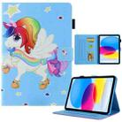 For iPad 10th Gen 10.9 2022 Colored Drawing Leather Smart Tablet Case(Star Unicorn) - 1