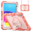 For iPad 2025 / 2022 Silicone + PC Full Body Protection Tablet Case(Pink Camouflage) - 1