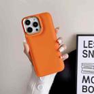 For iPhone 14 Pro Max Cushion Liquid Silicone Phone Case(Orange) - 1