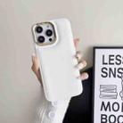 For iPhone 14 Cushion Liquid Silicone Phone Case(White) - 1