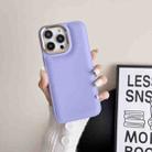 For iPhone 13 Pro Max Cushion Liquid Silicone Phone Case(Purple) - 1
