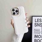 For iPhone 13 Pro Cushion Liquid Silicone Phone Case(White) - 1