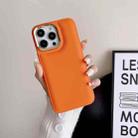 For iPhone 11 Pro Cushion Liquid Silicone Phone Case(Orange) - 1
