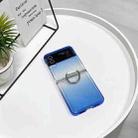 For Samsung Galaxy Z Flip4 5G Gradient Color Ring Holder Fold Phone Case(Gradient Blue) - 1