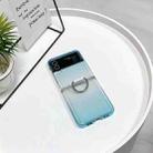 For Samsung Galaxy Z Flip4 5G Gradient Color Ring Holder Fold Phone Case(Gradient Light Blue) - 1