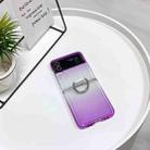 For Samsung Galaxy Z Flip3 5G Gradient Color Ring Holder Fold Phone Case(Gradient Purple) - 1