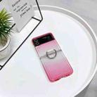 For Samsung Galaxy Z Flip3 5G Gradient Color Ring Holder Fold Phone Case(Gradient Pink) - 1