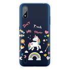For Galaxy A01 Shockproof Painted Transparent TPU Protective Case(Unicorn) - 1