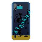 For Galaxy A01 Shockproof Painted Transparent TPU Protective Case(Cat) - 1