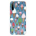 For Galaxy A21 Shockproof Painted Transparent TPU Protective Case(Ice Cream) - 1