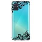 For Galaxy A31 Shockproof Painted Transparent TPU Protective Case(Lace Flower) - 1