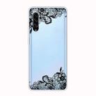 For Galaxy A90 5G Shockproof Painted Transparent TPU Protective Case(Lace Flower) - 1