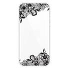 For iPhone SE 2022 / SE 2020 Shockproof Painted Transparent TPU Protective Case(Lace Flower) - 1