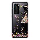 For Huawei P40 Shockproof Painted Transparent TPU Protective Case(Girl) - 1