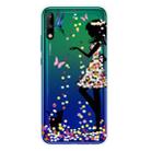 For Huawei P40 Lite E Shockproof Painted Transparent TPU Protective Case(Girl) - 1